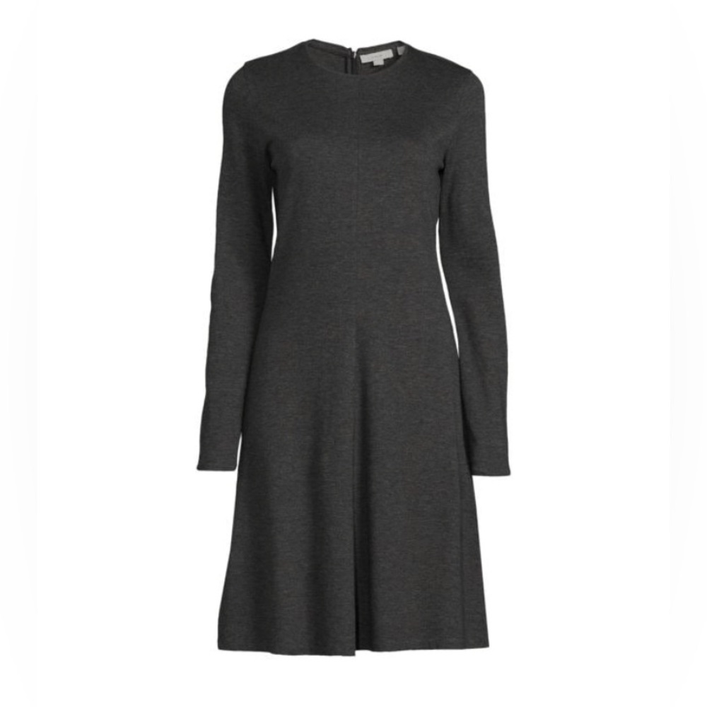 Vince Solid Knee Length A-Line Dress SZ Medium  Heather Charcoal